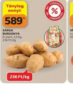 Auchan SÁRGA BURGONYA ajánlat