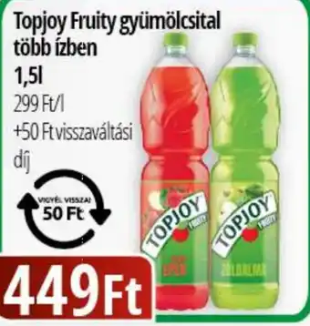 Topjoy Fruity gyümölcsital több ízben