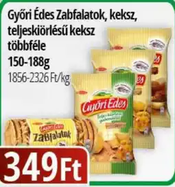 Real Győri Édes Zabfalatok, keksz, teljeskiörlésű keksz ajánlat
