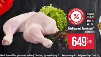 Csirkecomb farrésszel