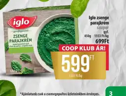 Coop Iglo zsenge parajkrém ajánlat