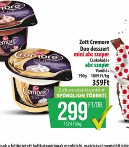 Coop Zott Cremore Duo desszert ajánlat