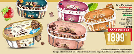 Coop CARTE D'OR jégkrém ajánlat