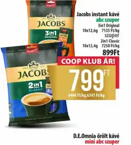 Coop Jacobs instant kávé ajánlat