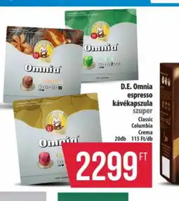 Coop D.E. Omnia espresso kávékapszula ajánlat