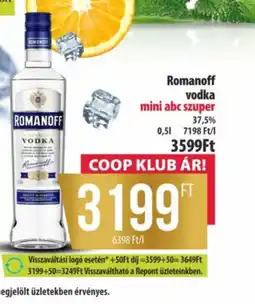 Coop Romanoff vodka ajánlat