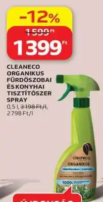 Auchan CLEANECO ORGANIKUS FÜRDŐSZOBAI ÉS KONYHAI TISZTÍTÓSZER SPRAY ajánlat