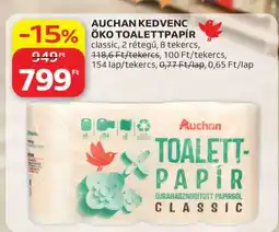 Auchan AUCHAN KEDVENC ÖKO TOALETTPAPÍR ajánlat