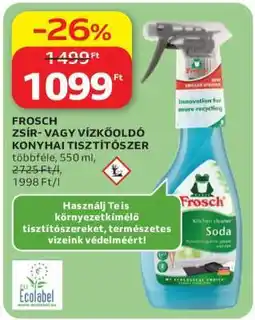 Auchan FROSCH ZSÍR- VAGY VÍZKŐOLDÓ KONYHAI TISZTÍTÓSZER ajánlat