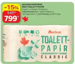 Auchan AUCHAN KEDVENC ÖKO TOALETTPAPÍR ajánlat