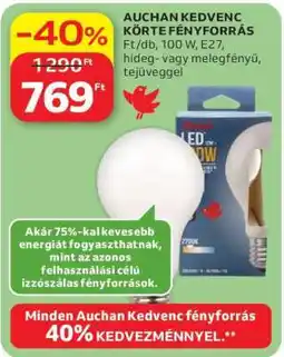 Auchan AUCHAN KEDVENC KÖRTE FÉNYFORRÁS ajánlat