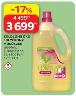 Auchan ZÖLD LOMB ÖKO FOLYÉKONY MOSÓSZER ajánlat