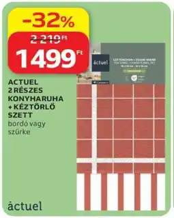 Auchan ACTUEL 2 RÉSZES KONYHARUHA + KÉZTÖRLŐ SZETT ajánlat