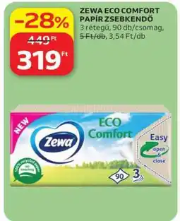 Auchan ZEWA ECO COMFORT PAPÍR ZSEBKENDŐ ajánlat