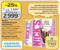 Auchan NICK'S JÉGKRÉMSZELET MULTIPACK ajánlat