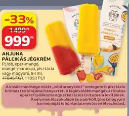 Auchan Anjuna pálcikás jégkrém ajánlat