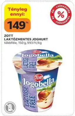 Auchan Zott Laktózmentes Joghurt ajánlat