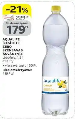 Auchan Aqualife Ízesített Zero Szénsavas Ásványvíz ajánlat