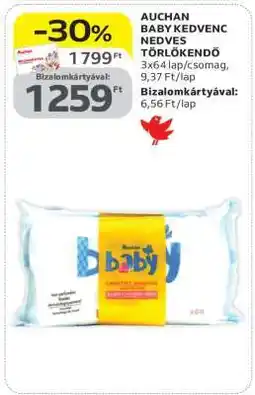 Auchan Auchan Baby Kedvenc Nedves Törlőkendő ajánlat