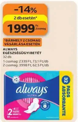 Auchan ALWAYS EGÉSZSÉGÜGYI BETÉT ajánlat