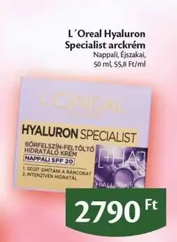 EcoFamily L´Oreal Hyaluron Specialist arckrém ajánlat