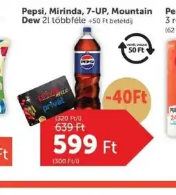 PRIVÁT Pepsi, Mirinda, 7-UP, Mountain Dew ajánlat