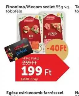 PRIVÁT Finonimo/Mecom szelet ajánlat