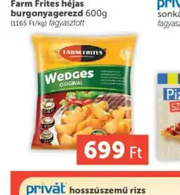 PRIVÁT Farm Frites héjas burgonyagerezd ajánlat