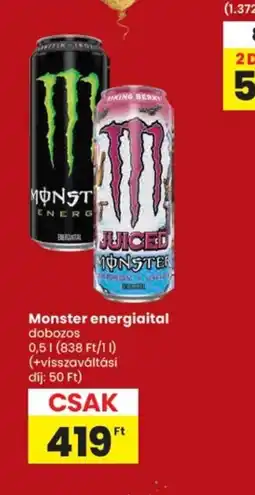 Spar Monster energiaital ajánlat