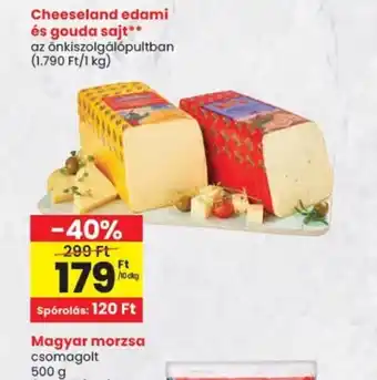 Spar Cheeseland edami és gouda sajt ajánlat