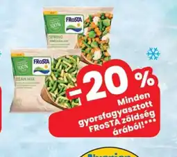 Spar FROSTA gyorsfagyasztott zöldség ajánlat
