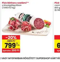 Spar Pick Báthory szalámi ajánlat