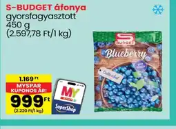 Spar S-BUDGET áfonya ajánlat