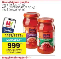 Spar Ben's Original mártás ajánlat