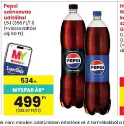 Spar Pepsi szénsavas üdítőital ajánlat