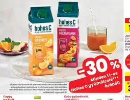 Spar HOHES C gyümölcslé ajánlat