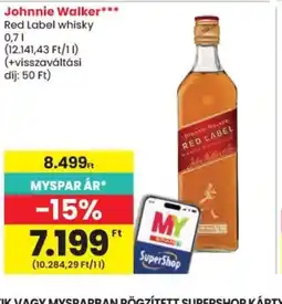 Spar Johnnie Walker Red Label whisky ajánlat