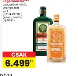 Spar Jägermeister gygynövénylikőr ajánlat