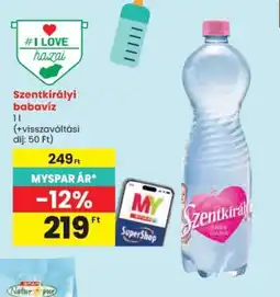 Spar Szentkirályi babavíz ajánlat