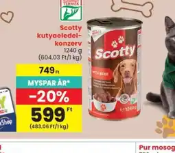 Spar Scotty kutyaeledel-konzerv ajánlat
