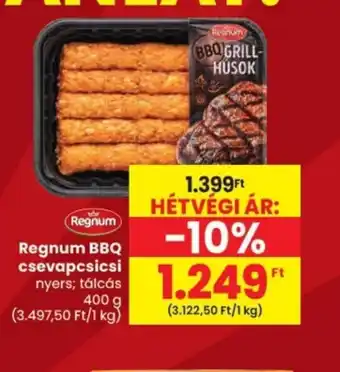 Spar Regnum BBQ csevapcsicsi ajánlat