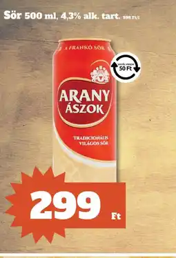 Family Diszkont ARANY ÁSZOK Sör ajánlat