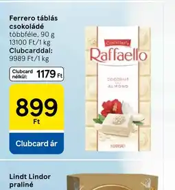 Tesco Ferrero táblás csokoládé ajánlat