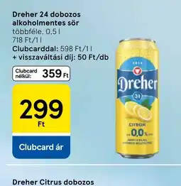 Tesco Dreher alkoholmentes sör ajánlat