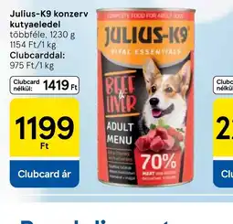 Tesco JULIUS-K9 konzerv kutyaeledel ajánlat
