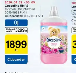 Tesco Coccolino öblítő ajánlat