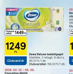 Tesco Zewa Deluxe toalettpapír ajánlat