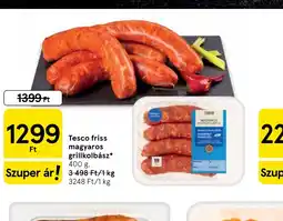 Tesco Tesco friss magyaros grillkolbász ajánlat