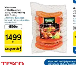 Tesco Wiesbauer grillkolbászmix ajánlat