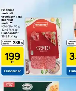 Tesco Finonimo szeletelt csemege szelet ajánlat